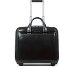 Trolley business blu quadrato a 2 ruote in pelle con scomparto per laptop da 37 cm Variante black Trolley business blu quadrato a 2 ruote in pelle con scomparto per laptop da 37 cm Variante black