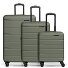  Munich 4.0 Set di valigie a 4 ruote, 3 pezzi con piega elastica Variante olive dull