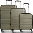  Seattle 4 ruote Set di valigie 3 pezzi Variante dark-olive