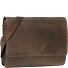  Antic Cartella Messenger Vera Pelle 38 cm Vano porta PC Variante taupe