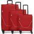  taska set di valigie a 4 ruote 3 pezzi con piega elastica Variante dark red